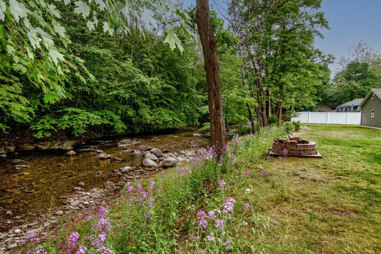 Cabin By The Creek With Private Creek Access Таннерсвилл Экстерьер фото